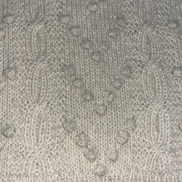 Andean Imports Peru Vintage 100% Alpaca Wool Hand Knit Cable Knit Bobble Sweater - Picture 4 of 8